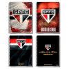 CADERNO 20 MATERIAS CAPA DURA 320 FOLHAS SPFC CREDEAL - REF. 284452 - PACOTE COM 2 UNIDADES