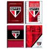 CADERNO 20 MATERIAS CAPA DURA 320 FOLHAS SPFC CREDEAL - REF. 284452 - PACOTE COM 2 UNIDADES