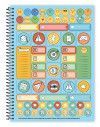 CADERNO 10 MATERIAS CAPA DURA 160 FOLHAS SUPER DINO CREDEAL - REF. 285299 - PACOTE COM 2 UNIDADES