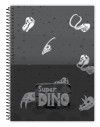 CADERNO 10 MATERIAS CAPA DURA 160 FOLHAS SUPER DINO CREDEAL - REF. 285299 - PACOTE COM 2 UNIDADES