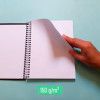 CADERNO CAPA DURA 1/4 150G SKETCH BOOKACADEMIE TILIBRA - REF. 322792 - PACOTE COM 5 UNIDADES