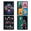 CADERNO 1 MATERIA CAPA DURA 80 FOLHAS DEMON SLAYER TILIBRA - REF. 354465 - PACOTE COM 4 UNIDADES