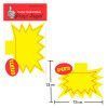 CARTAZ SPLASH OFERTA 13X15CM COM 5 UNIDADES PRECO LEGAL - REF. 8814 - 1 UNIDADE