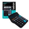 CALCULADORA 12 DIGITOS PILHA NEO SOLAR PRETO 14,8CM LETRON - REF. 99323 - 1 UNIDADE