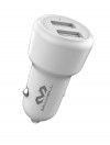 CARREGADOR AUTOMOTIVO USB 2 ENTRADA BRANCO VQ-C03 LETRON - REF. 74675 - 1 UNIDADE