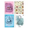 CADERNO BROCHURAO CAPA DURA 160 FOLHAS COLEGIAL ALICE ANIMATIVA - REF. 10831 - PACOTE COM 2 UNIDADES