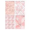 BLOCO CAPA DURA 80 FOLHAS VERTICAL ROSA ROSE ANIMATIVA - REF. 10818 - PACOTE COM 4 UNIDADES