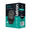 MOUSE OPTICO USB OFFICE LEVEL PRETO/VERDE LETRON - REF. 74378 - 1 UNIDADE