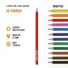 LAPIS 12 CORES SEXTAVADO WAVE BAZZE - REF. 612942 - PACOTE COM 12 UNIDADES