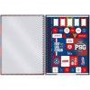 CADERNO 15 MATERIA CAPA DURA 240 FOLHAS PSG FORONI - REF. 7097 - PACOTE COM 2 UNIDADES