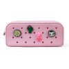 ESTOJO DE SILICONE COM 4 PINGENTES ROSA PASTEL POLIBRAS - REF. 196322 - 1 UNIDADE