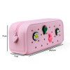 ESTOJO DE SILICONE COM 4 PINGENTES ROSA PASTEL POLIBRAS - REF. 196322 - 1 UNIDADE