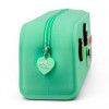 ESTOJO SILICONE COM 4 PINGENTES VERDE PASTEL POLIBRAS - REF. 196320 - 1 UNIDADE