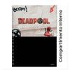 CADERNO 1 MATERIA CAPA DURA 80 FOLHAS DEADPOOL ANIMATIVA - REF. 10288 - PACOTE COM 4 UNIDADES