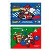 CADERNO CARTOGRAFIA CAPA DURA 80 FOLHAS SUPER MARIO FORONI - REF. 9271 - PACOTE COM 5 UNIDADES