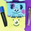 CADERNO BROCHURA 1/4 CAPA DURA 80 FOLHAS FLUFFY MONSTRO S.A. - REF. 4788 - PACOTE COM 4 UNIDADES