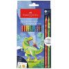 LAPIS 12 CORES +2 COLECAO DINOSSAURO FABER-CASTELL - REF. 120912+2DINO - PACOTE COM 12 UNIDADES