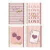 CADERNO 1 MATERIA CAPA DURA 80 FOLHAS DOCE ROMANCE LARISSA MANOELA - REF. 10897 - PACOTE COM 4 UNIDADES