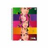 CADERNO 1 MATERIA CAPA DURA 80 FOLHAS DOS ROSA EMILLY VICK ANIMATIVA - REF. 10939 - PACOTE COM 4 UNIDADES