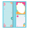 BLOCO DE NOTAS 3 EM 1 23X10 90 FOLHAS MEMORIAS LARISSA MANOELA - REF. 10899 - PACOTE COM 4 UNIDADES