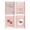 CADERNO 10 MATERIAS CAPA DURA 160 FOLHAS DOCE ROMANCE LARISSA MANOELA - REF. 10898 - PACOTE COM 4 UNIDADES