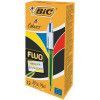 CANETA ESFEROGRAFICA 1.0/1.6 4 CORES FLUO BIC - REF. 971263 - CAIXA COM 12 UNIDADES