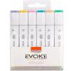 PINCEL MARCADOR ARTISTICO DUAL MARKER PASTEL COM 6 BRW - REF. DM0602 - 1 UNIDADE