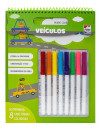 LIVRO MUNDO COLORIDO COM CANETA VEÍCULOS HAPPY BOOK - REF. 316466 - 1 UNIDADE