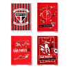CADERNO BROCHURAO CAPA DURA 80 FOLHAS SPFC CREDEAL - REF. 286364 - PACOTE COM 5 UNIDADES