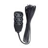 EXTENSAO 3 TOMADAS 1 METRO BIPOLAR PRETO FORCE LINE- REF. 0180200236 - 1 UNIDADE