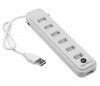 HUB 2.0 USB 7 PORTAS BRANCO BRIGHT - REF. 0191 - 1 UNIDADE